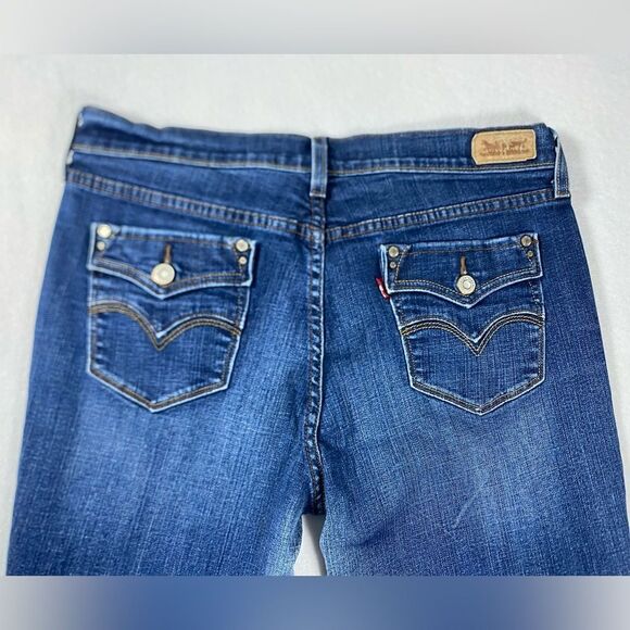 Levi's 505 Straight Leg Stretch Denim Jeans Women's Size W31 x L30 Medium Wash - Picture 7 of 11